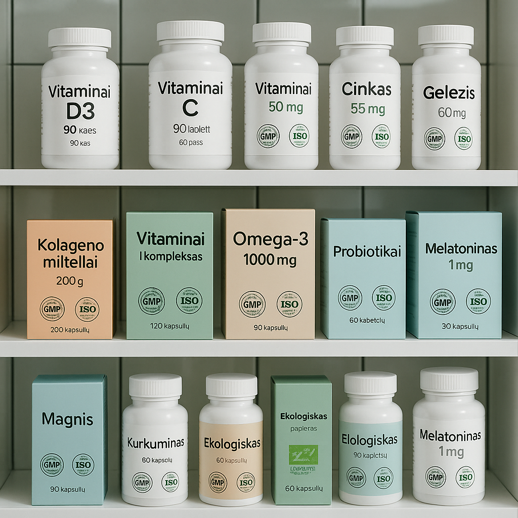 Sertifikatai ir kokybės ženklai papilduose 2 A