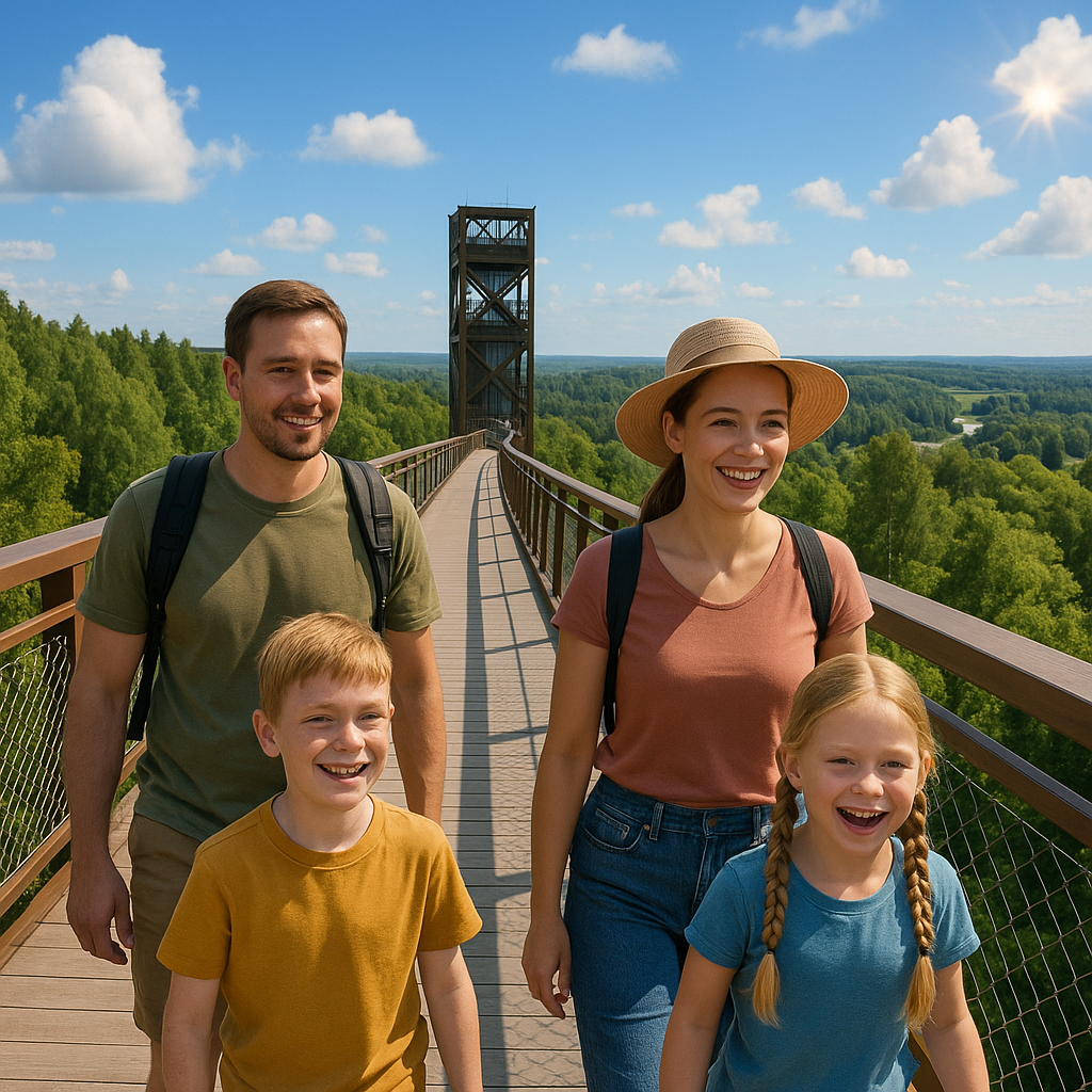 Medžių lajų takas Anykščiuose ir apžvalgos bokštas