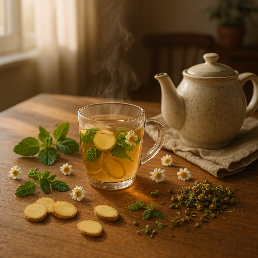 Virškinimo arbatos: imbieras, mėta, ramunėlė 2 A