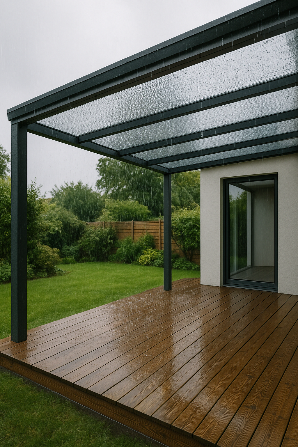 Terasos stoginė iš polikarbonato