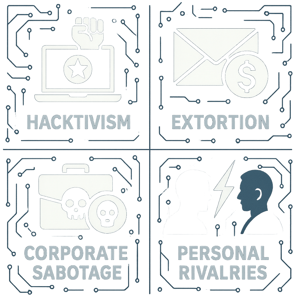 Keturios pagrindinės DDoS atakų motyvacijos