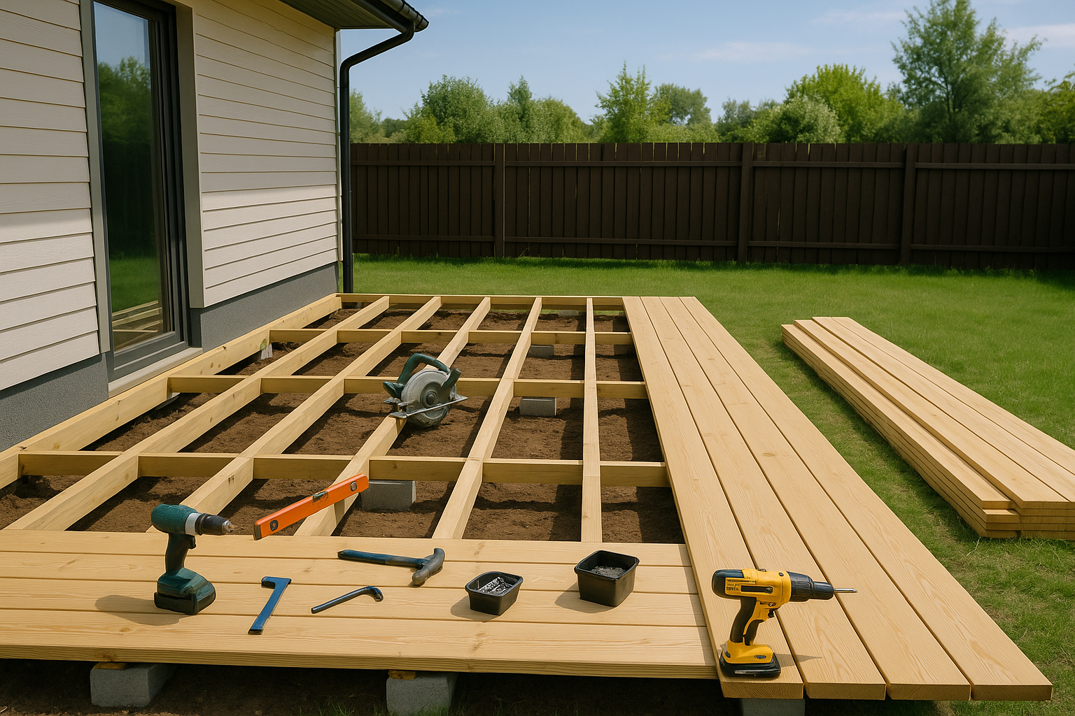 Terasos įrengimo procesas