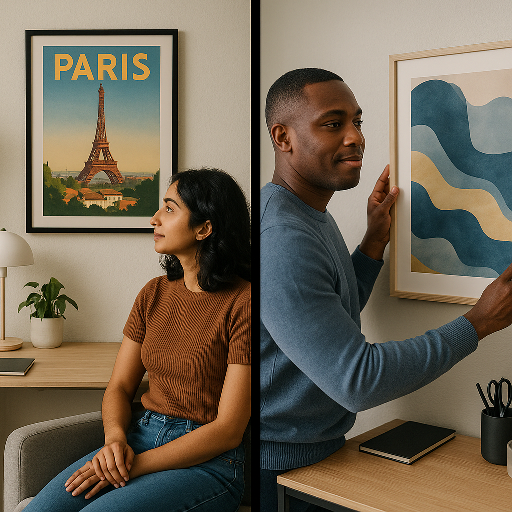 Collection of personalized wall art prints ideal for unique gifts