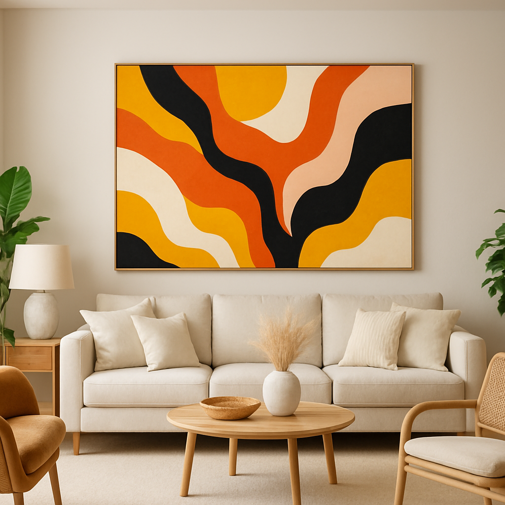 Standard size chart: “Standard art print sizes chart showing small, medium, and large dimensions.